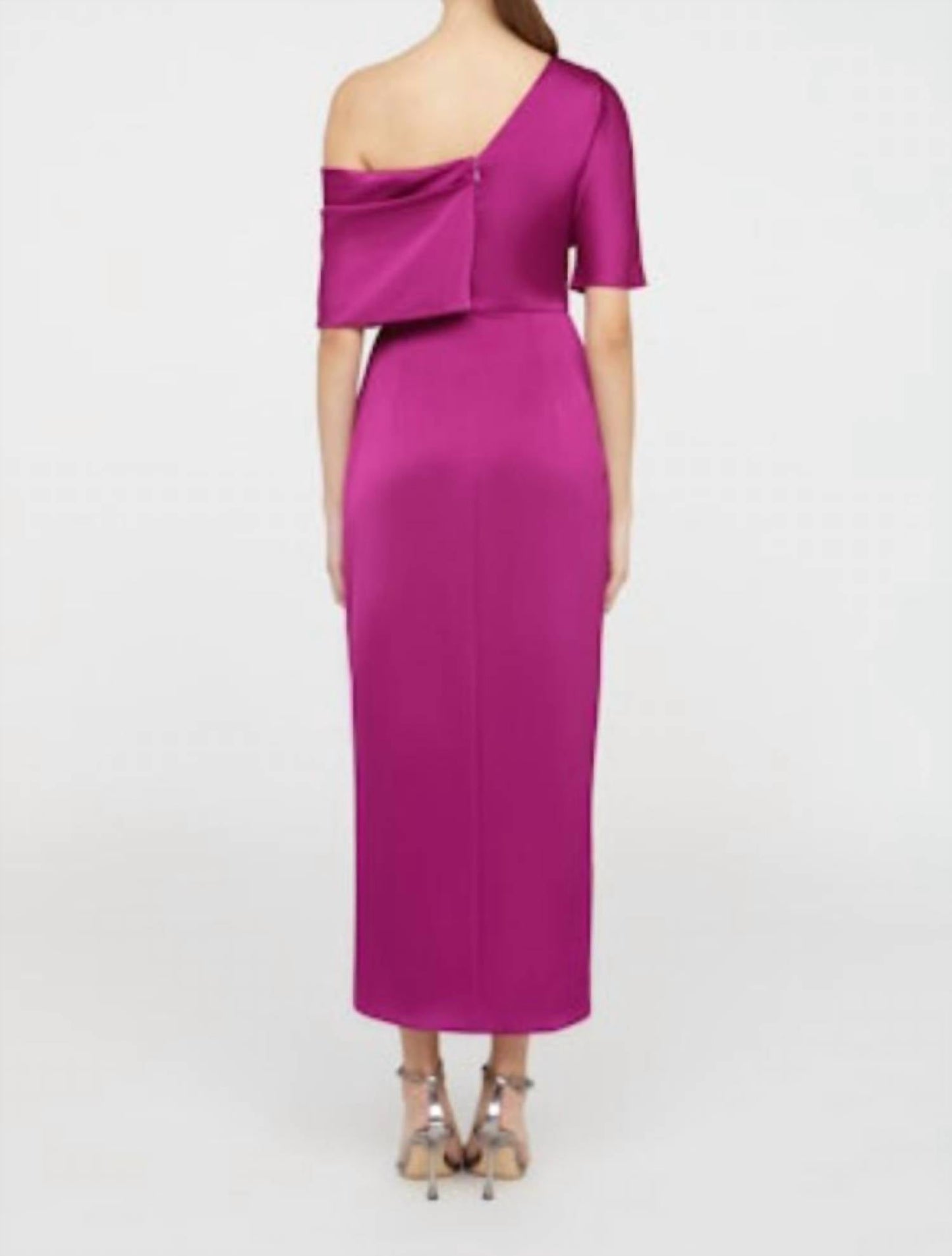 Theia - Rayna One Shoulder Draped Gown