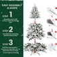 7ft Flocked Christmas Tree with 1514 Tips