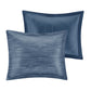 7 Piece Printed Seersucker Comforter Set Navy King