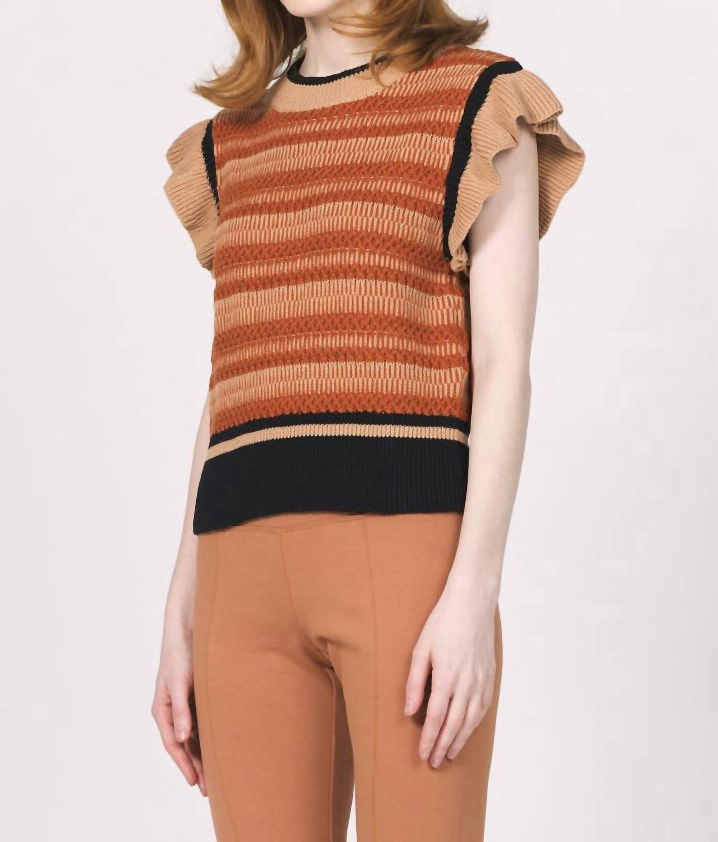 Another Love - Kassandra Ruffle Sleeve Sweater Top