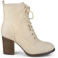 Bota feminina Baylor com cadarço Journee Collection, marrom, tamanho 5,5 M