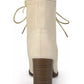 Bota feminina Baylor com cadarço Journee Collection, marrom, tamanho 5,5 M