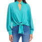 Karen Kane - Long Sleeve Tie-Front Top