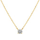 Allyanna Gifts - Women's Prong Round Moissanite Necklace