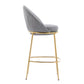 Celano Indoor Metal Upholstered Barstool Set of 2