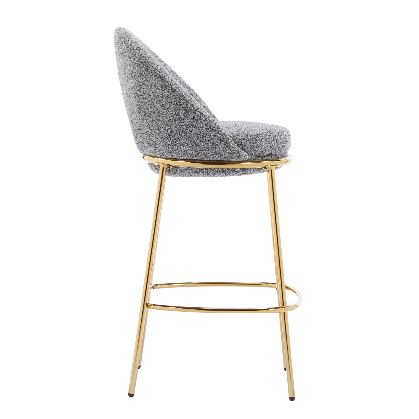 Celano Indoor Metal Upholstered Barstool Set of 2