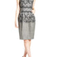 Eva Franco - Flocked Scallop Cato Sheath Dress