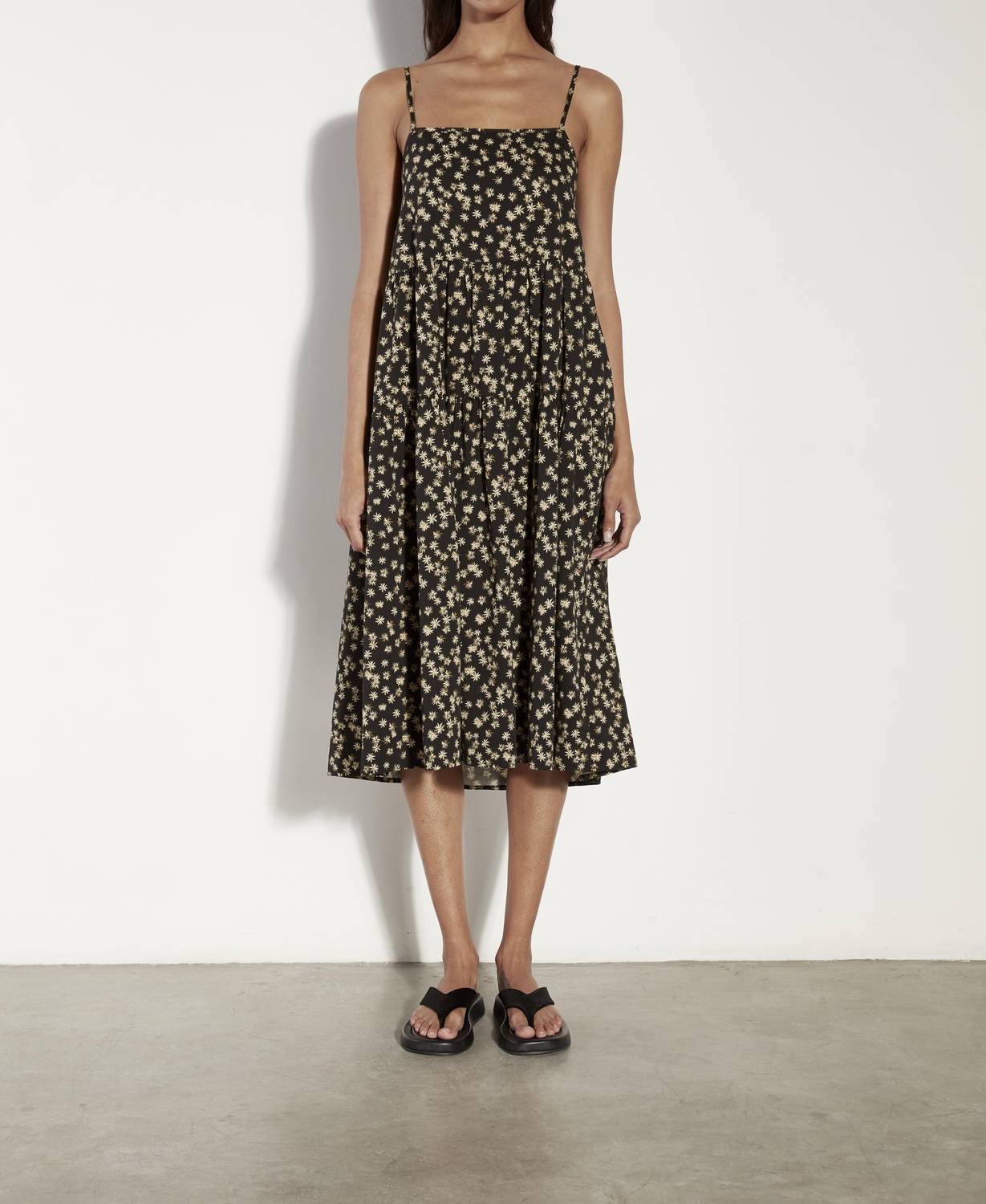 Enza Costa - COOL COTTON STRAPPY TIERED DRESS