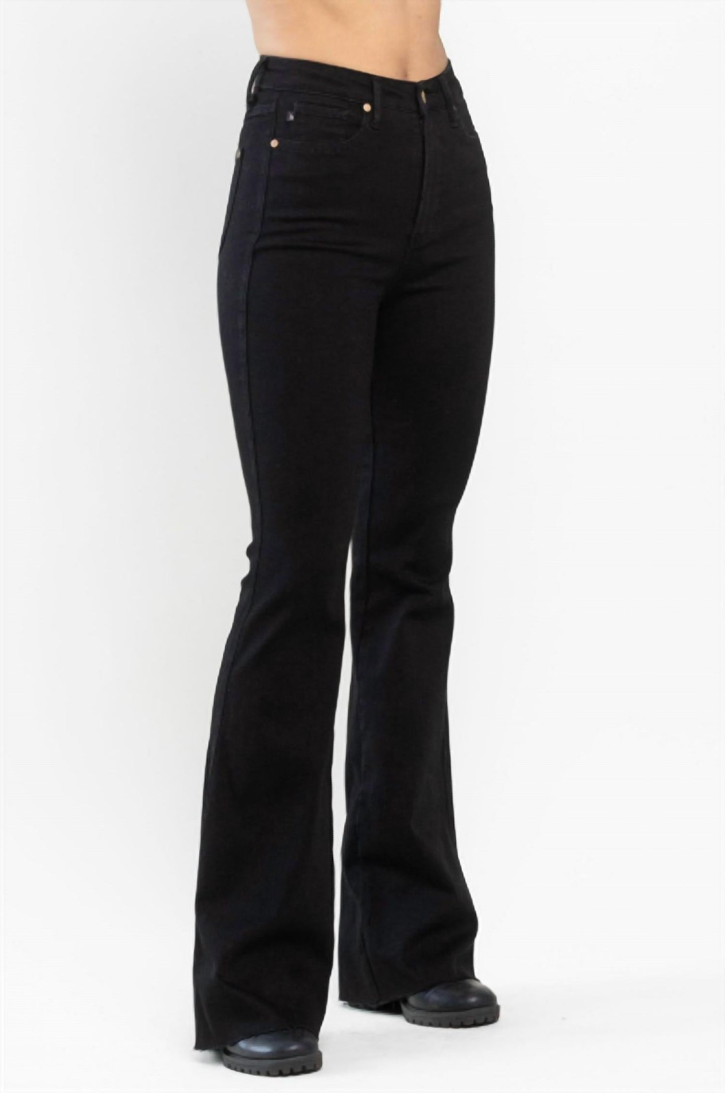 Judy Blue - Tummy Control Cut Hem Flare Jeans