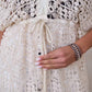 Saachi - V-neck Tie-front Crochet Cover Up