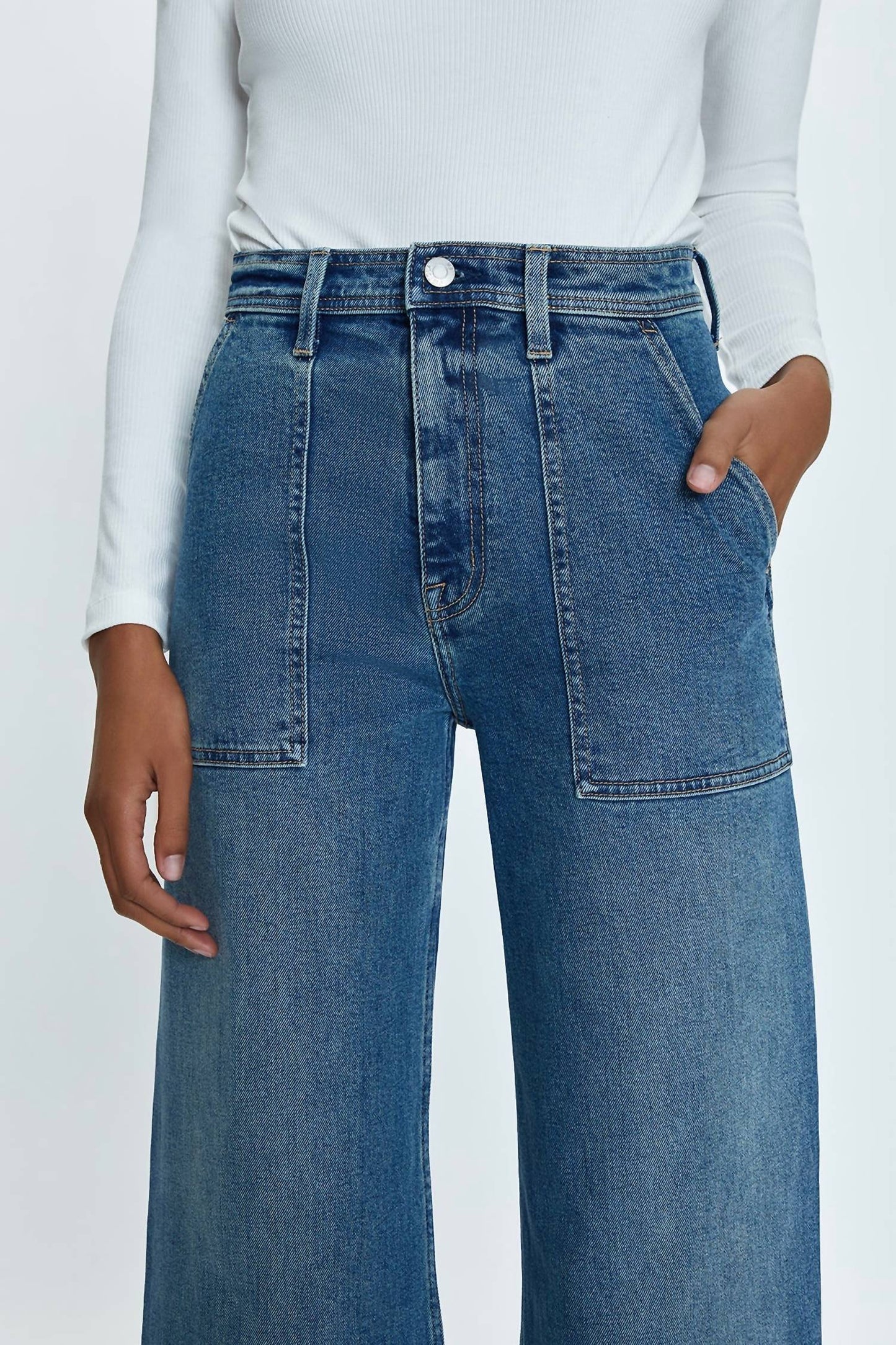 Pistola - Penny Utility High Rise Wide Leg Jeans