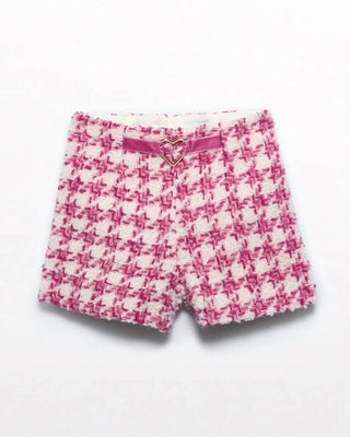 Abel &amp; Lula - Shorts pied-de-poule para meninas