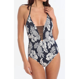 Seafolly - Maiô com decote em V profundo em uma peça