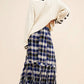 Free People - Bordeaux Plaid Maxi Skirt