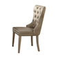 Kacela Synthetic Leather Side Chair Set of 2 - Champagne