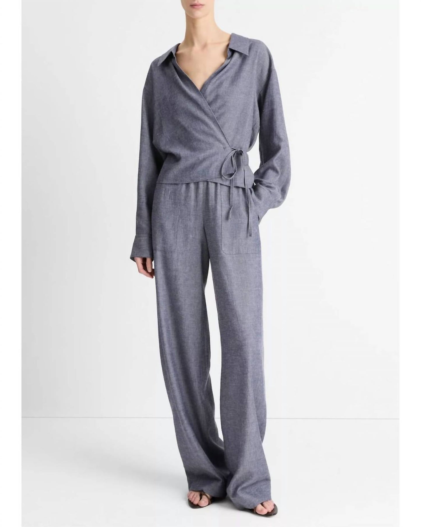 Vince - Collared Wrap Top
