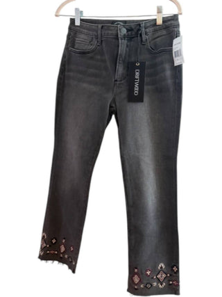 Driftwood - Calça Jeans Cropped Bordada Colette