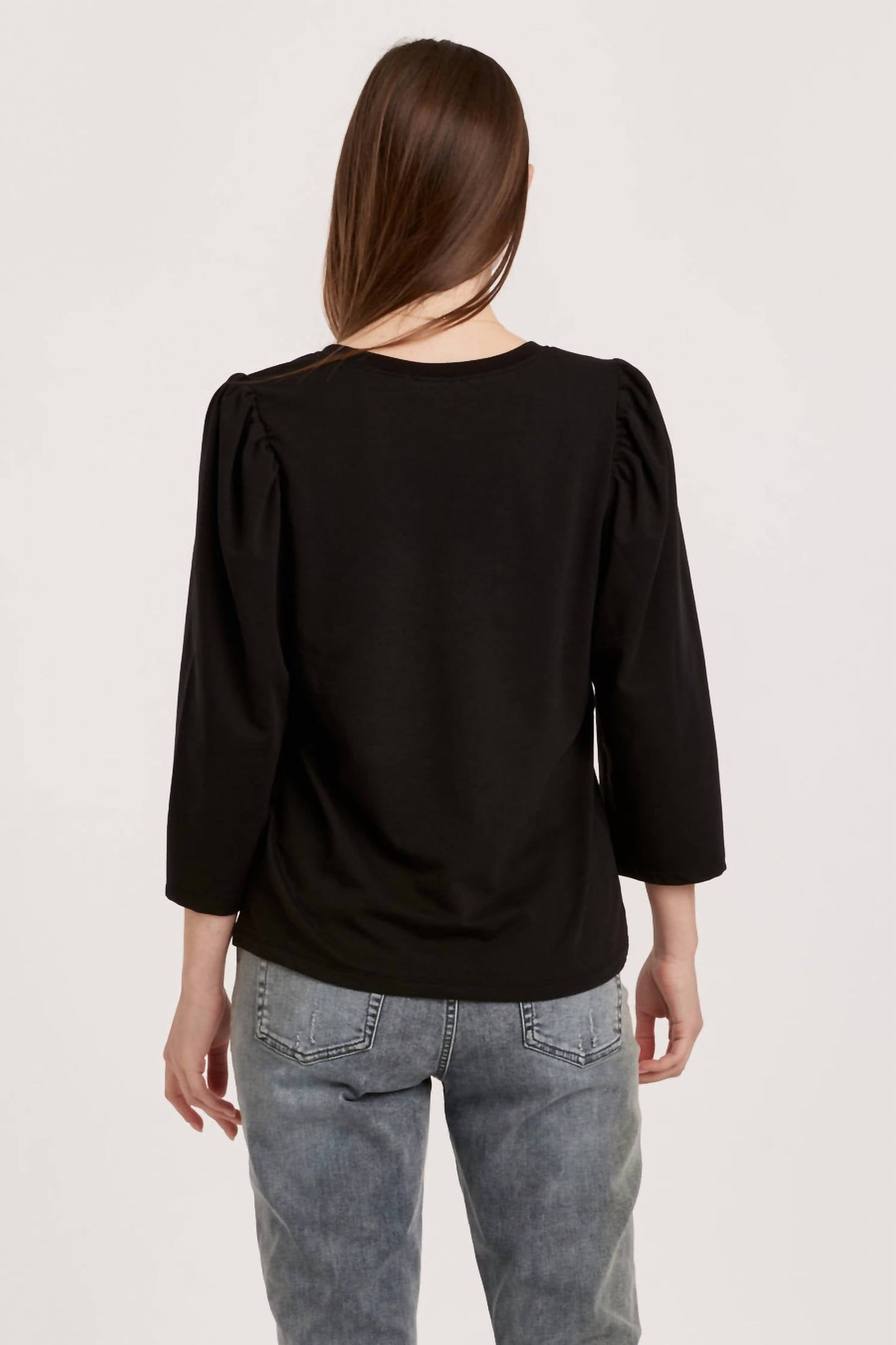 Another Love - Zada V-neck Gathered Sleeve Tee