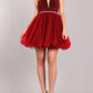 My Fashion - Women's Short Dress With Rhinestone Belt