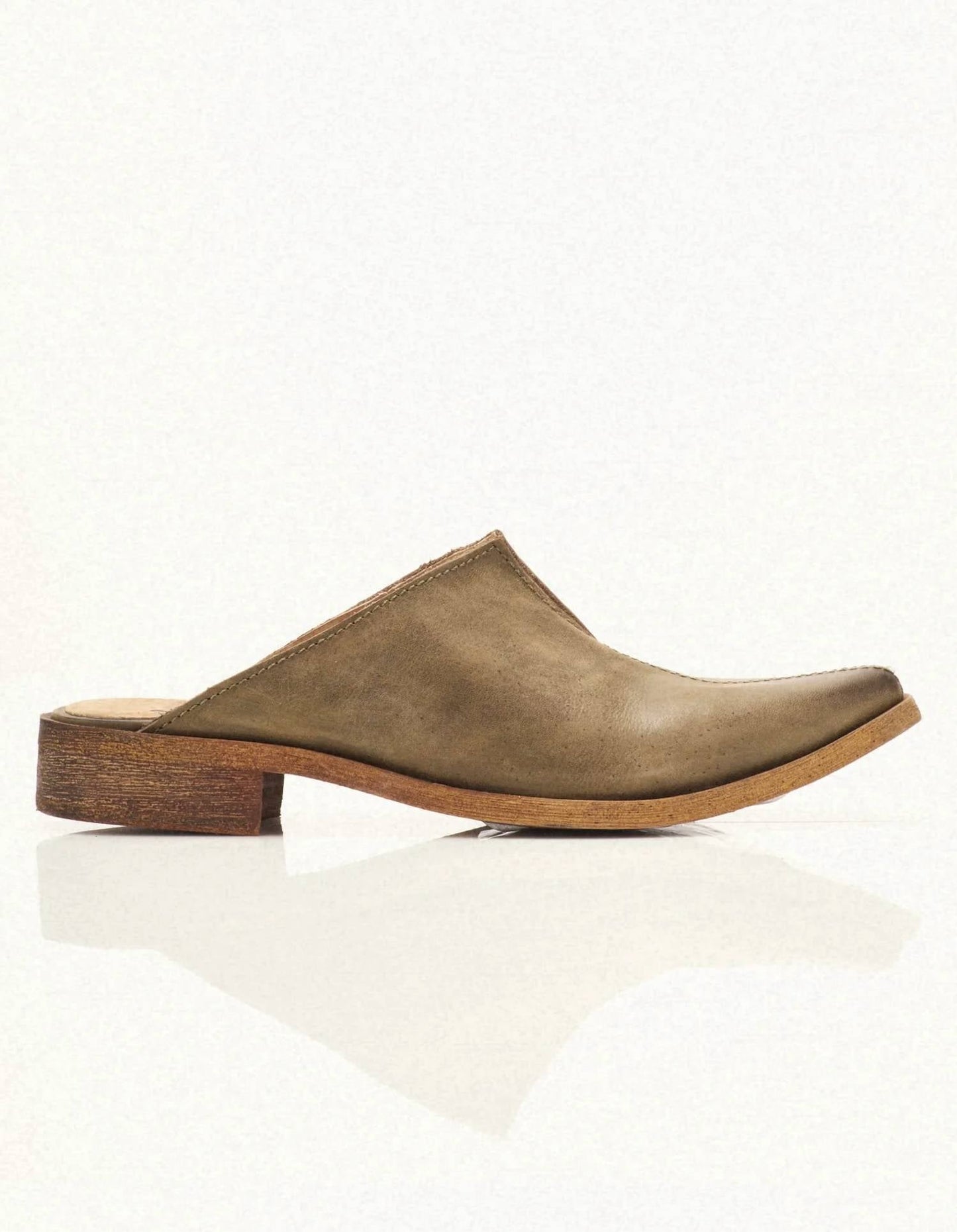 Free People - Women's Leather Harlow Split Seam Mule Shoe