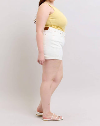 Judy Blue - Short Jeans Cintura Alta Punho Duplo Dobrado