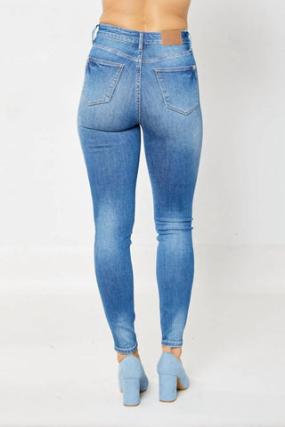 Judy Blue - Calça Jeans Skinny Clássica com Controle de Barriga de Cintura Alta