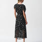 Joseph Ribkoff - Women's Chiffon Dot Print Wrap Dress