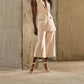 Joseph Ribkoff - Pleated Beige High-waisted Trousers