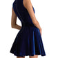 Alice + Olivia - Adley Velvet Drop-waist Mini Dress
