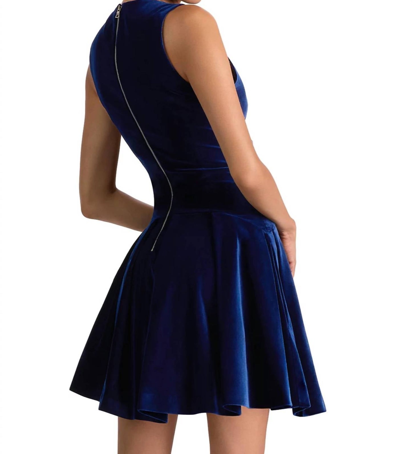 Alice + Olivia - Adley Velvet Drop-waist Mini Dress