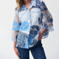 Joseph Ribkoff - Novelty Leaf Print Trapeze Jacket