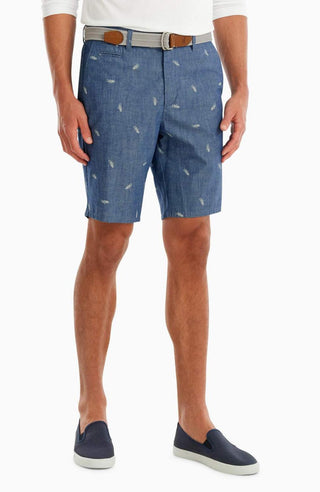 Johnnie-O - Shorts tingidos de hula masculino