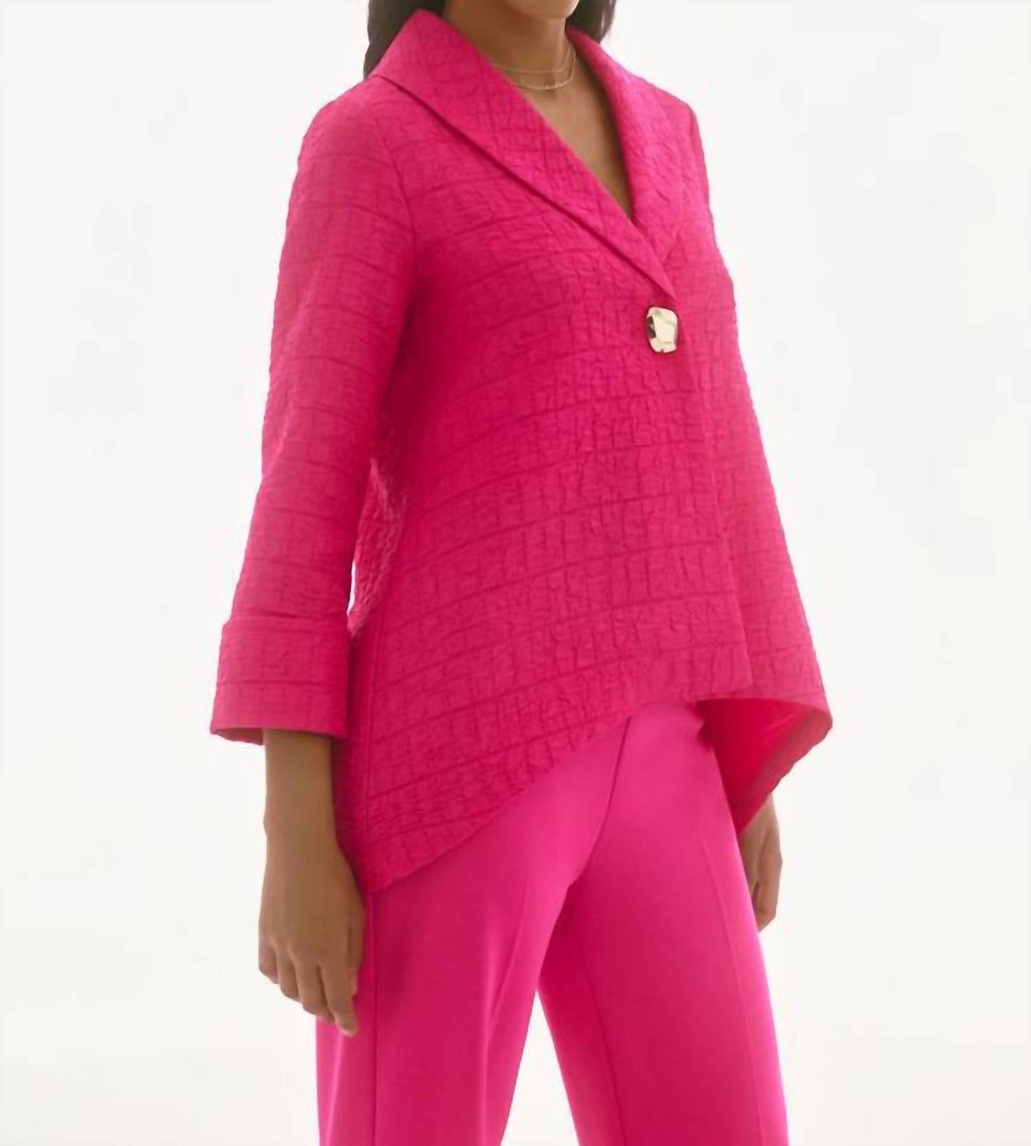 Joseph Ribkoff - Collared Textured Trapeze Jacket