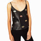 Nicole Miller - Evil Eye Embellishment V Neck Tank Top