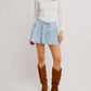 Free People - Roselle Denim Mini Skirt