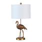 26" Matte Gold Flamingo Resin Table Lamp