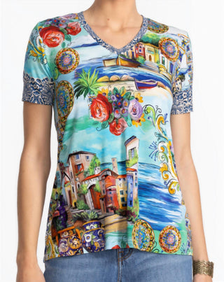 Johnny Was - Janie Short Sleeve V-neck Swing Tee