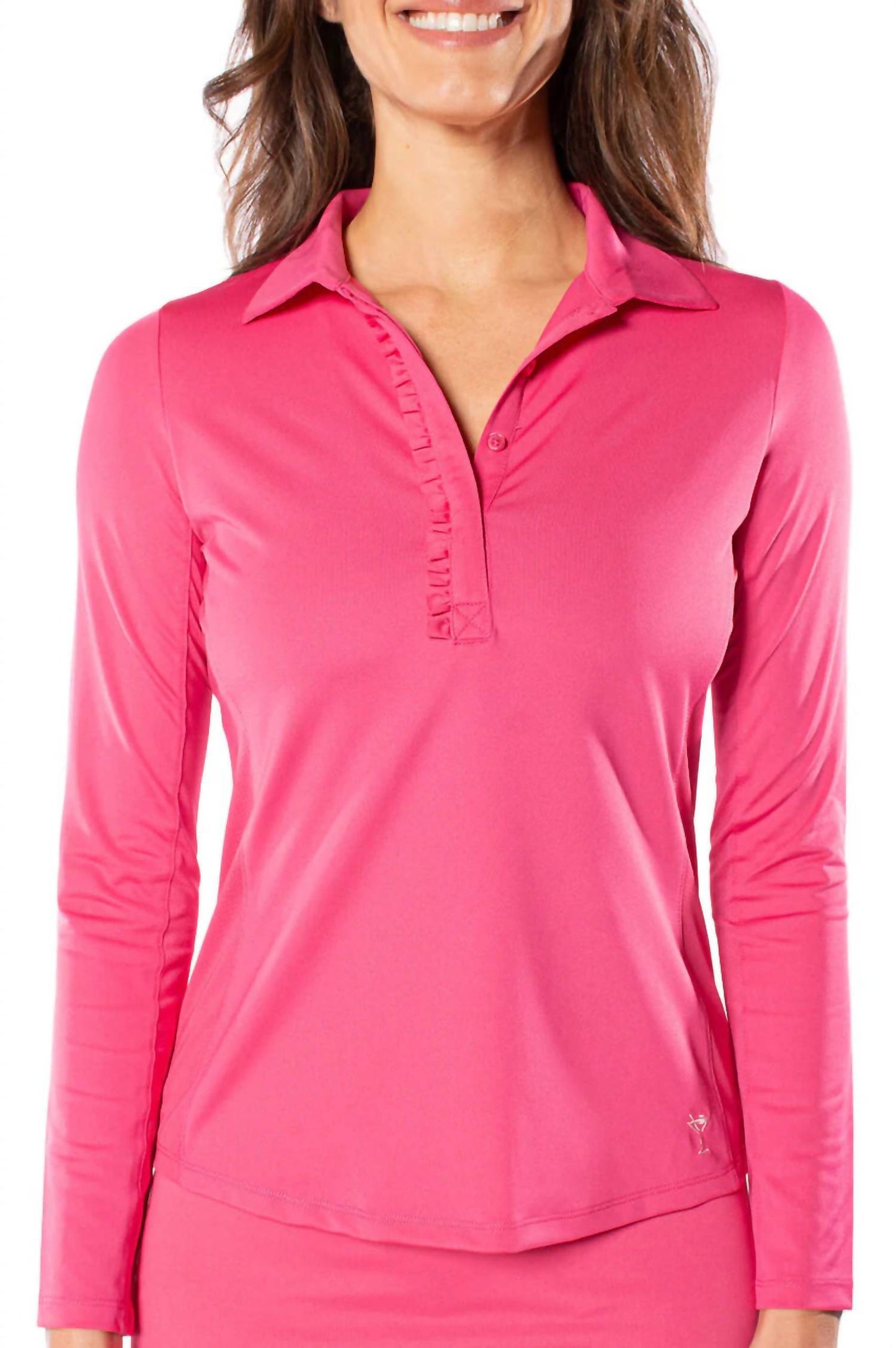 Golftini - Long Sleeve Ruffle Polo Shirt