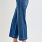 Risen - High Rise Crop Wide Waist Chain Detail Jeans