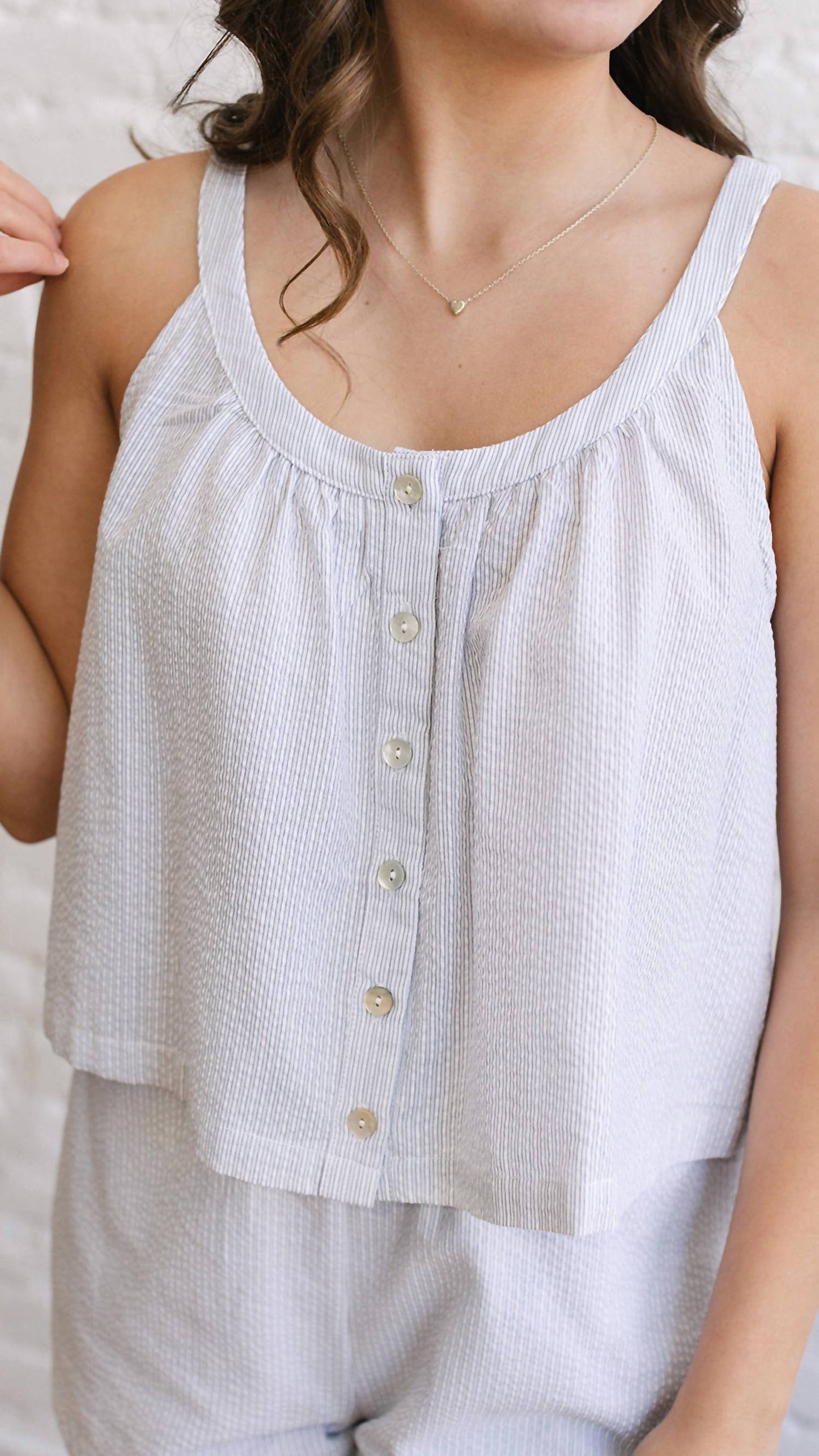 Allie Rose - Ollie Button Down Tank Top