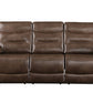 Aashi Leather Gel Match Recliner Sofa - Brown