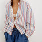 Free People - Valley Double Cloth Striped Shirt