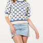 Thml - Bow Print Short Sleeve Sweater