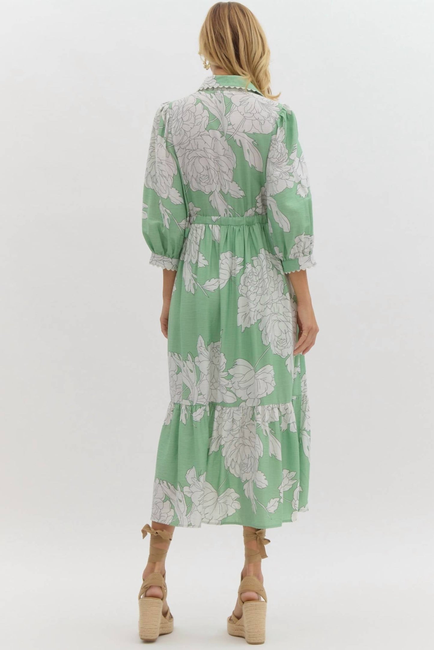 Entro - Floral Midi Dress