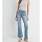 Just Black Denim - High Rise Flare Long With Distressed Hem Jeans