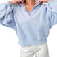Papermoon - Piper Snap Button Collared Pullover Sweatshirt