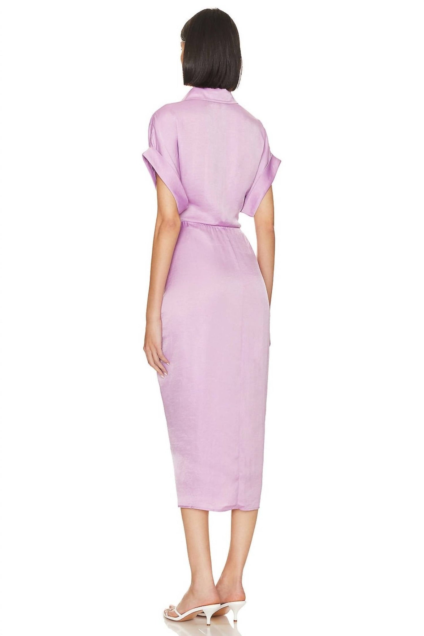 Steve Madden - SATIN TIE WAIST MIDI DRESS