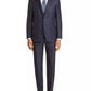 Terno Canali Siena Sharkskin Classic Fit Masculino Azul Tamanho 58-R