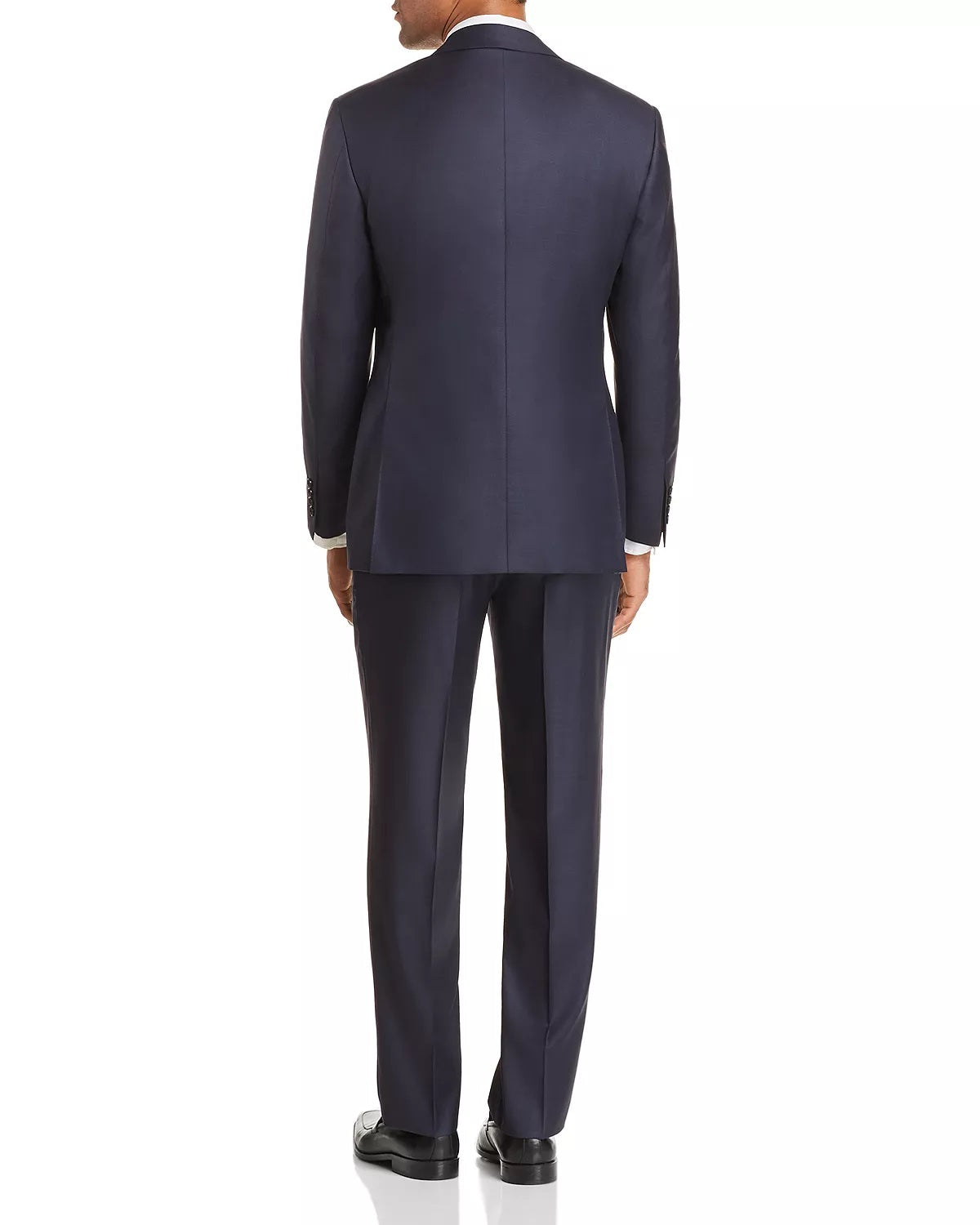 Terno Canali Siena Sharkskin Classic Fit Masculino Azul Tamanho 58-R