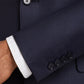 Terno Canali Siena Sharkskin Classic Fit Masculino Azul Tamanho 58-R
